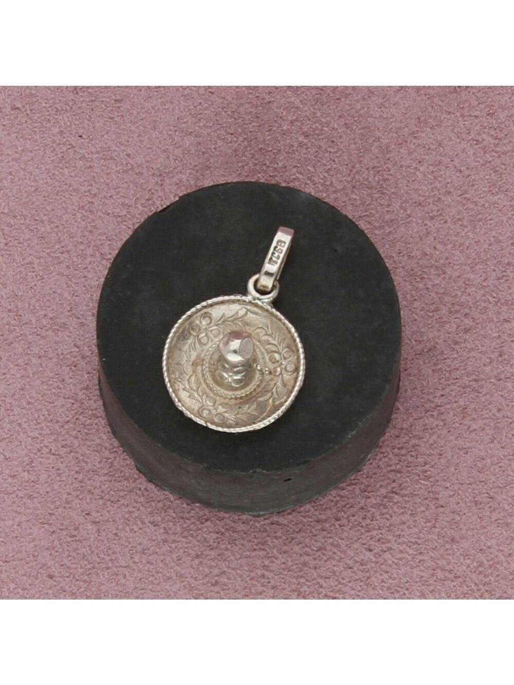 mexico sterling silver vintage sombrero hat pendant